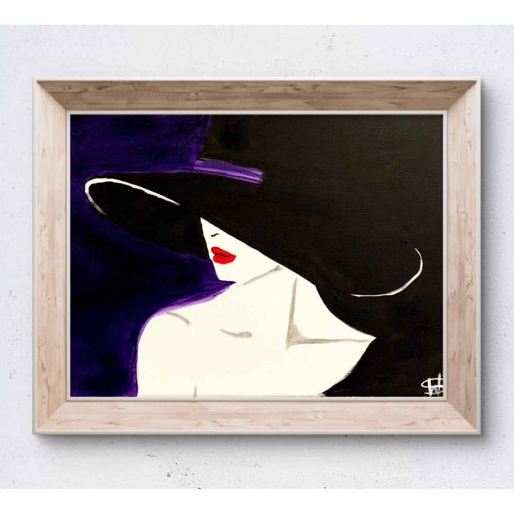 WS original fashion lady art 12X16 canvas modern expressionism fine art